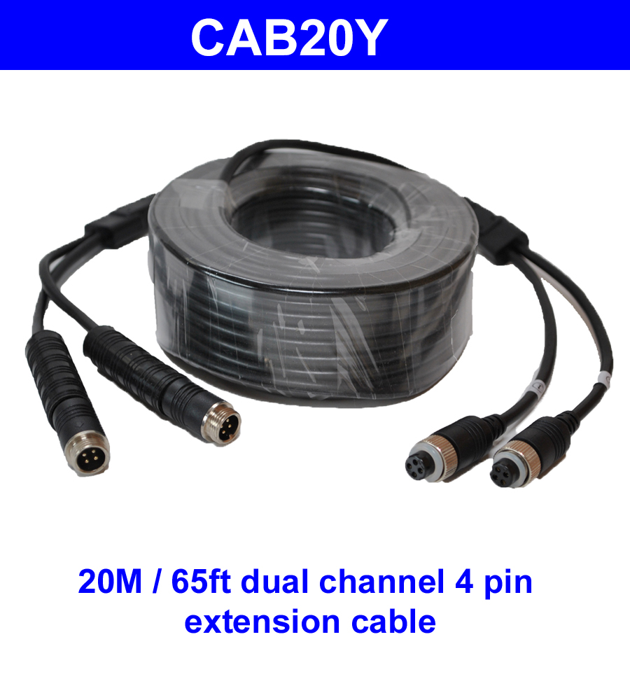 20m 4 pin Y extension cable for reversing camera